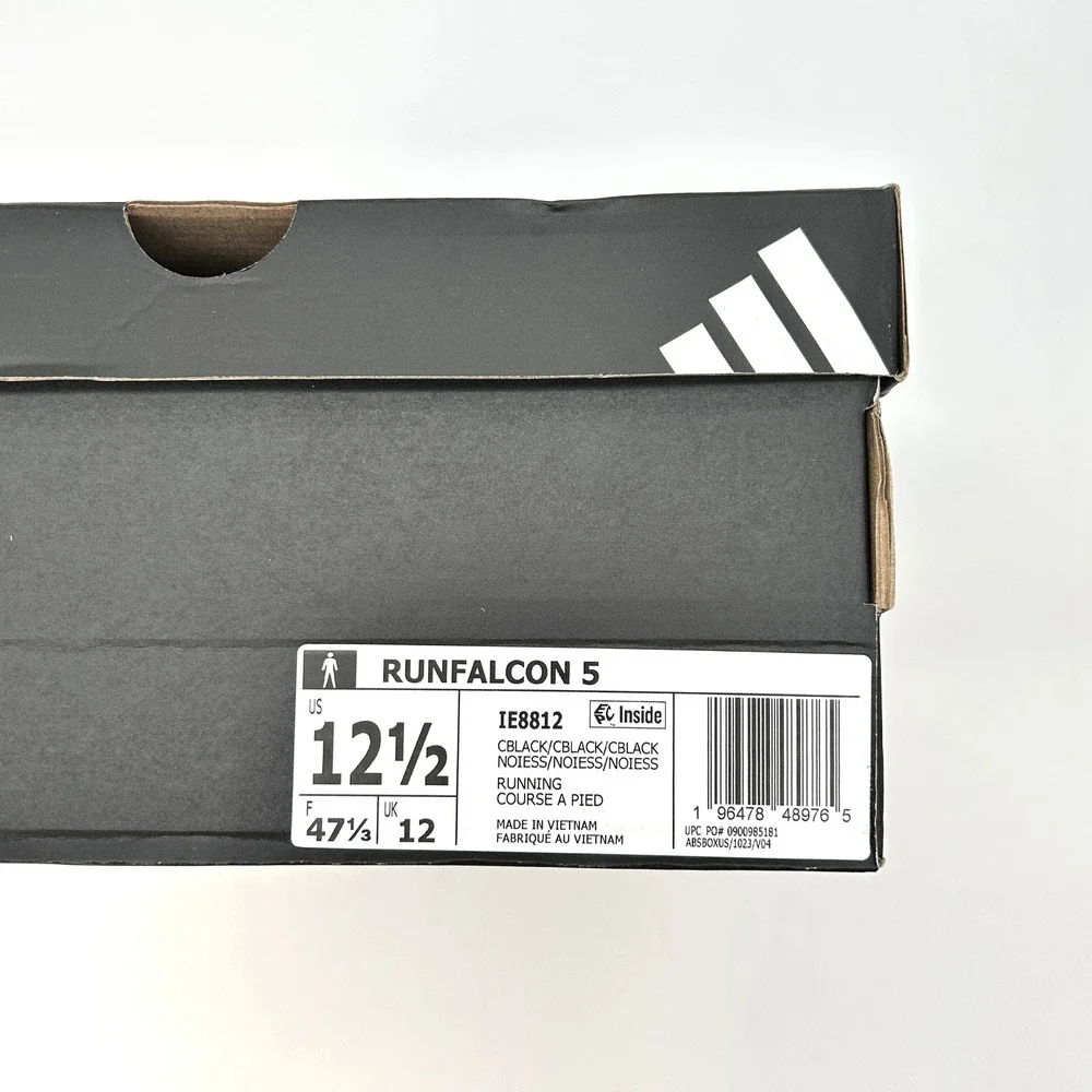 adidas Runfalcon 5 Mens Running Shoes Size 12.5 Core‎ Black Cloudfoam NEW IE8812